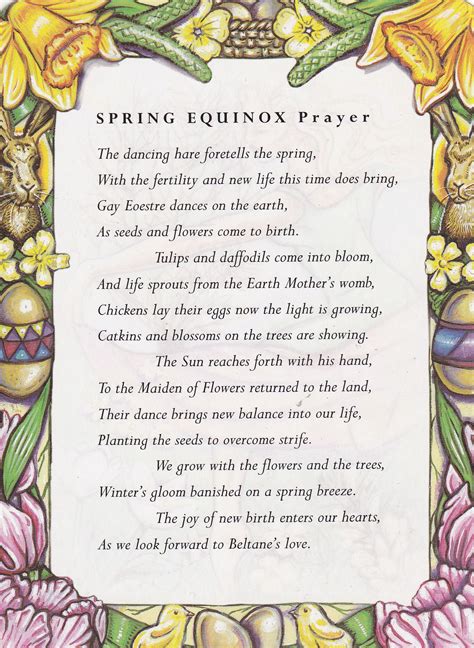 Wiccan spring equiangularity